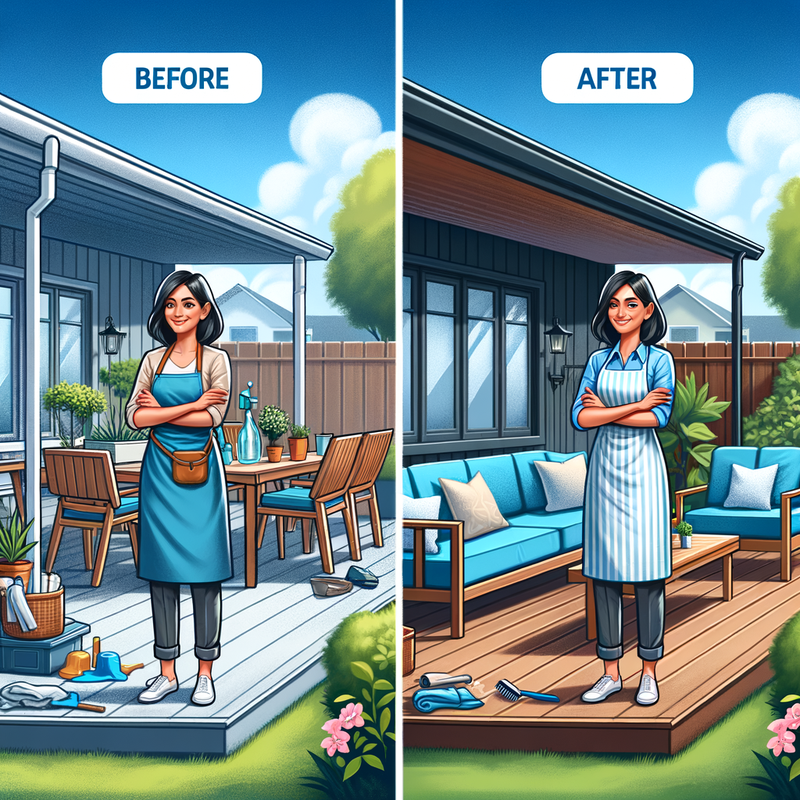 Before and after patio organization transformation Before and after patio organization transformation in Toledo